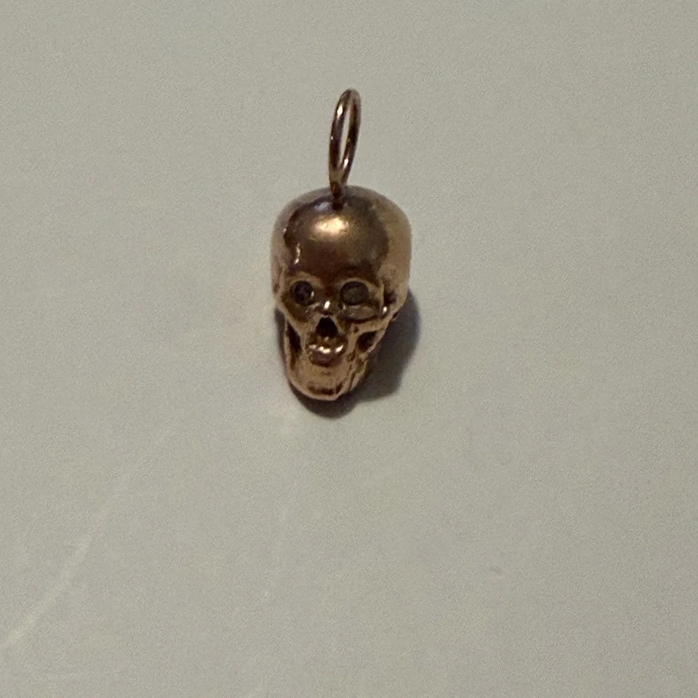 Fortunebaby 14K Rose Gold Gold Skull Charm with Diamonds! - Picture 2 of 7